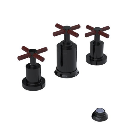 Rubinet Bidet Fitting with Spray, Diverter, and Vacuum Breaker (less drain) Black