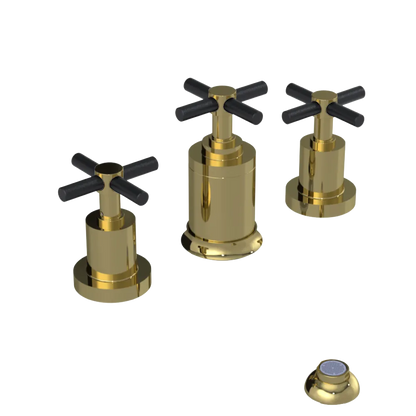Rubinet Bidet Fitting with Spray, Diverter, and Vacuum Breaker (less drain) Bright Brass