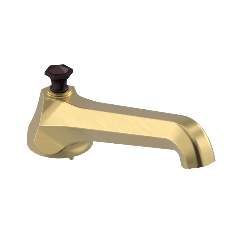 Rubinet Tub Filler Spout Deck Mount Satin Brass