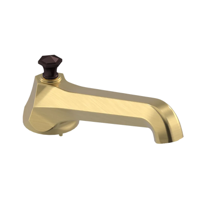 Rubinet Tub Filler Spout Deck Mount Satin Brass