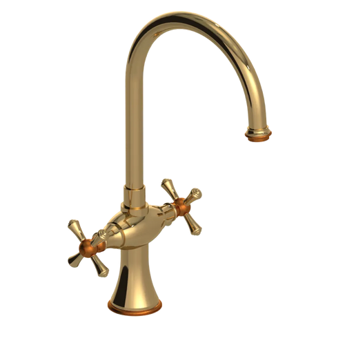 Rubinet Two Handle Single Hole Kitchen Set Gold