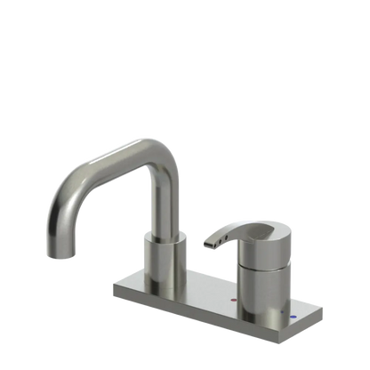 Rubinet 4" Centre Single Control Lav. Set. with Genesis spout (less drain) Satin Nickel