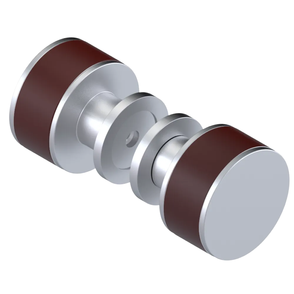 Rubinet Shower Door Knob (set) Satin Chrome
