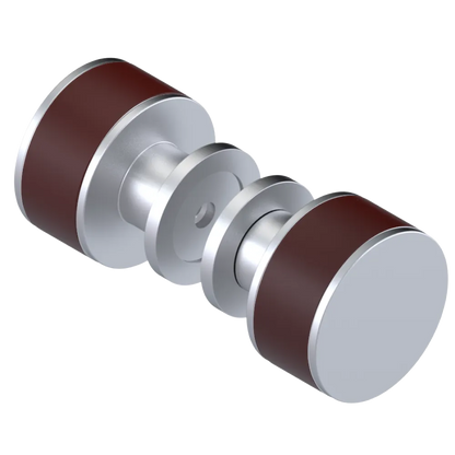 Rubinet Shower Door Knob (set) Satin Chrome