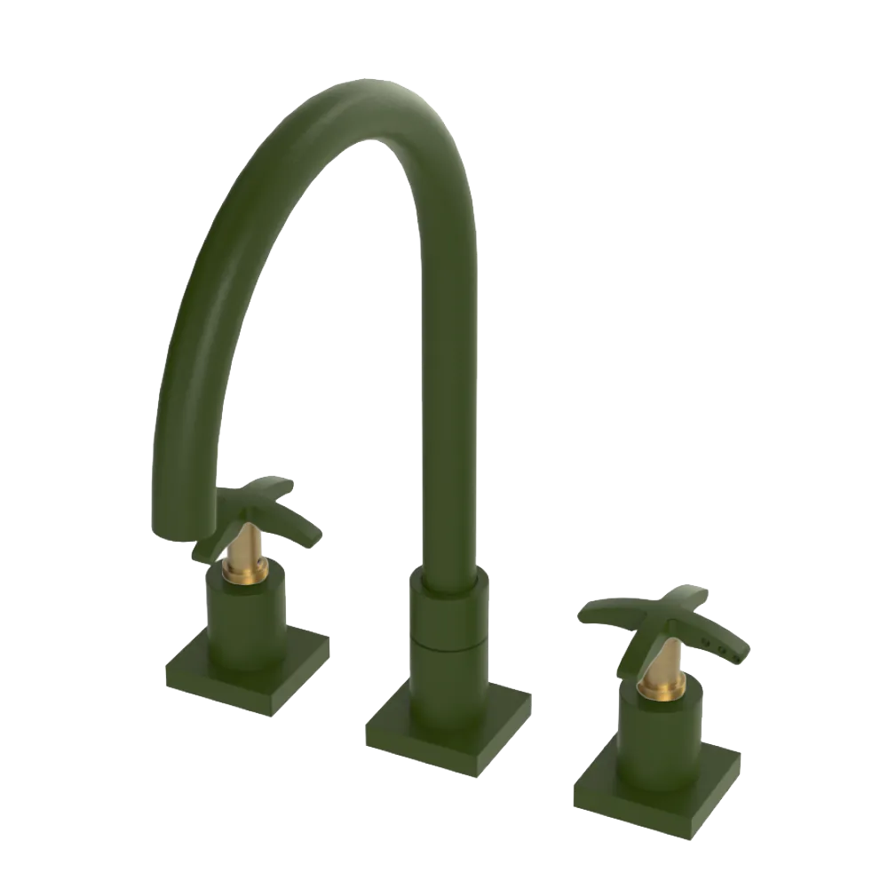 Rubinet Widespread Kitchen Set Green Envy