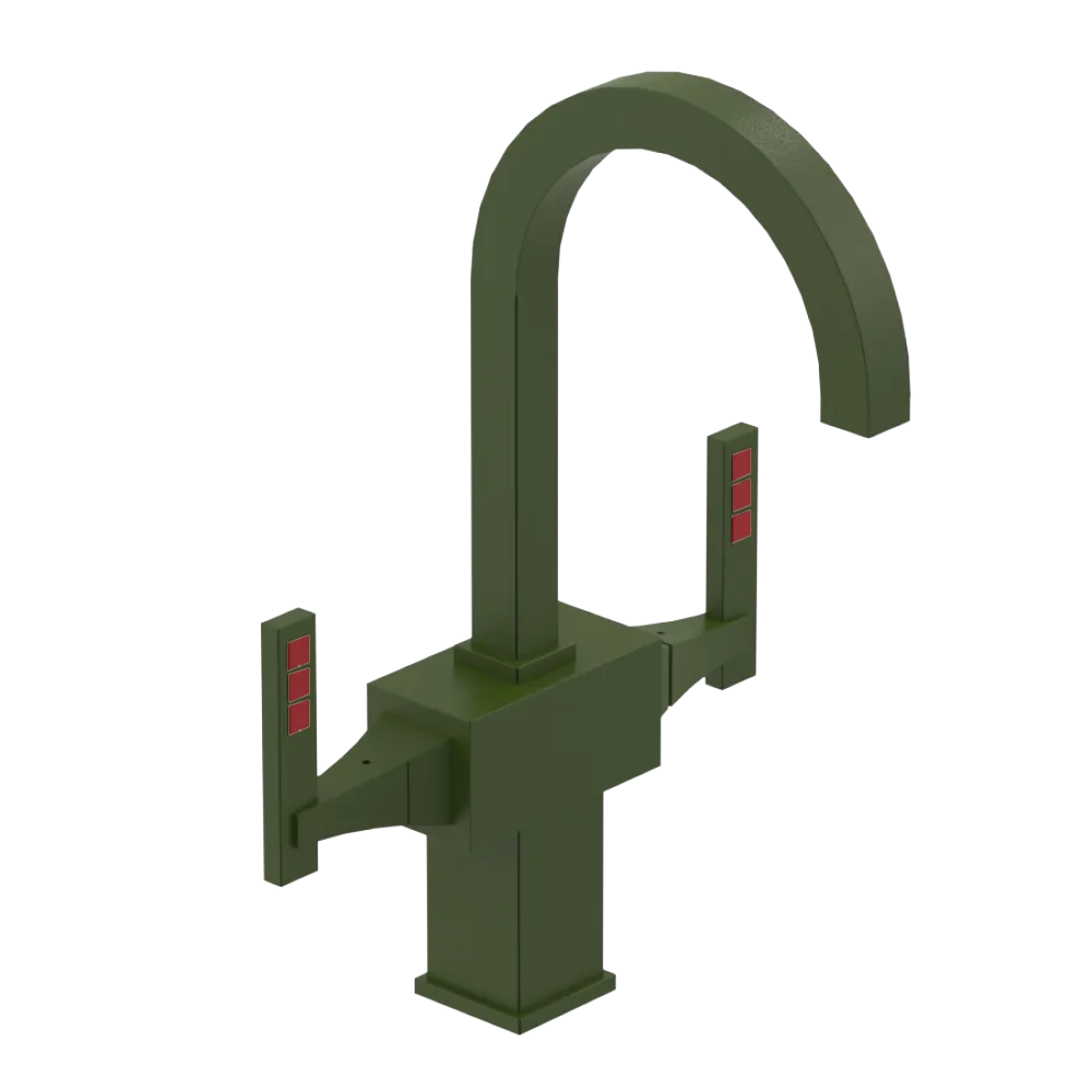 Rubinet Single Hole Dual Handle Lav. Set. (less drain) Green Envy