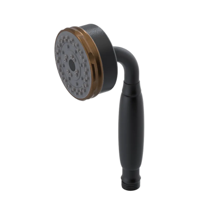 Rubinet 3 Function Hand Held Shower Only Matt Black