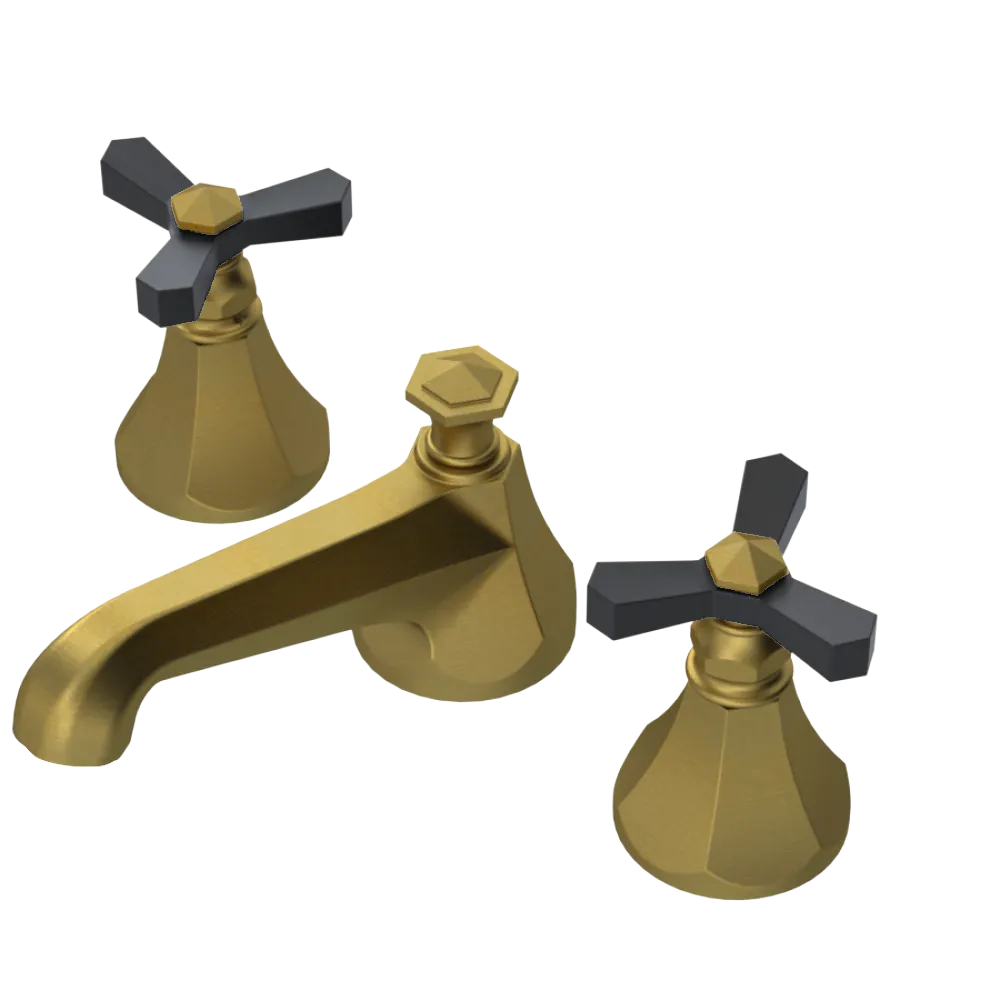 Rubinet Widespread Lav. Set. (less drain) Antique Brass Matt