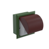 Rubinet RECESSED TOILET PAPER HOLDER Green Envy