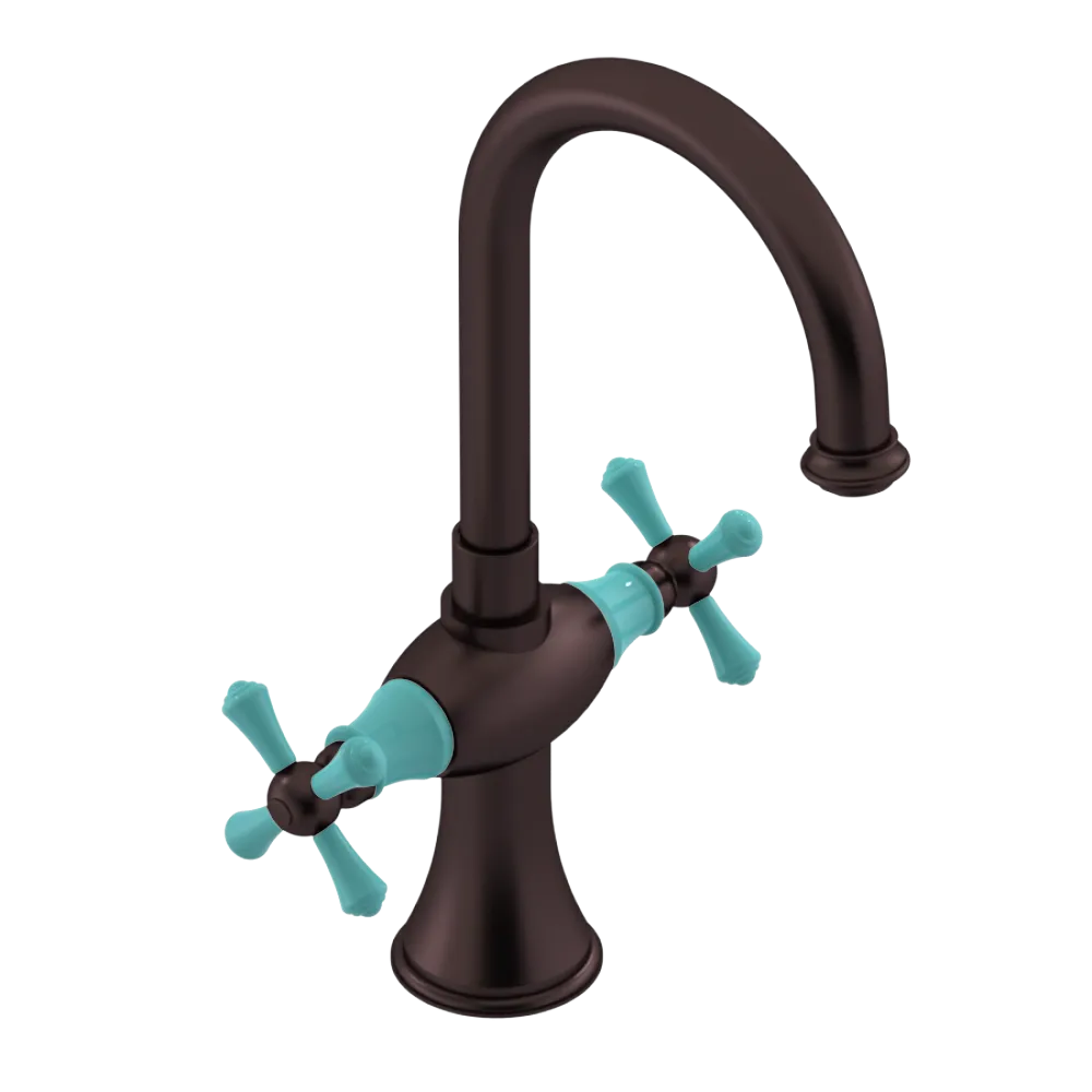 Rubinet Single Hole Dual Handle Lav. Set. (less drain) Oil Rubbed Bronze