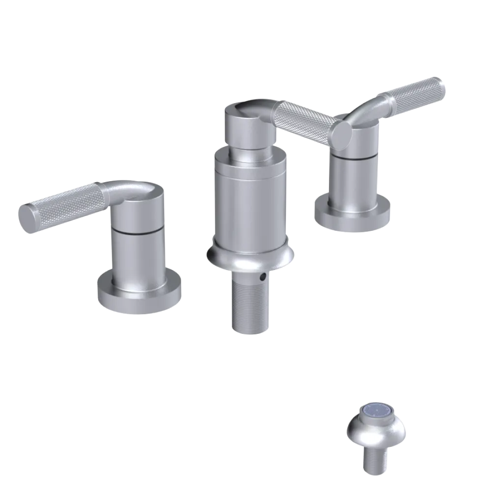 Rubinet Bidet Fitting with Spray, Diverter, and Vacum Breaker (Less Drain) Satin Chrome