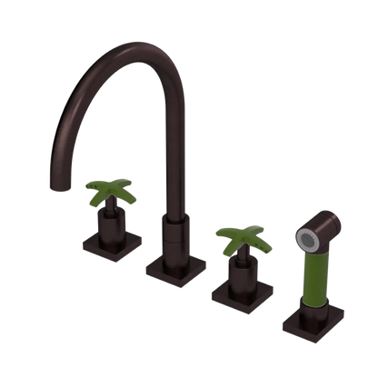 Rubinet Widespread Kitchen Set with Hand Spray Oil Rubbed Bronze