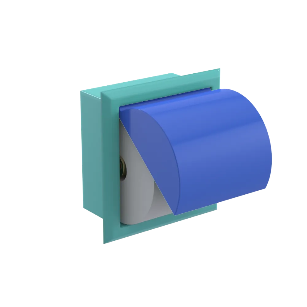 Rubinet RECESSED TOILET PAPER HOLDER Aqua