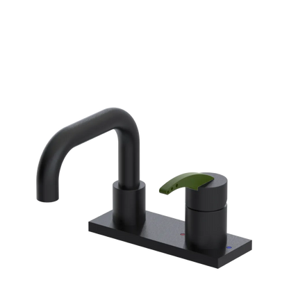 Rubinet 4" Centre Single Control Lav. Set. with Genesis spout (less drain) Matt Black