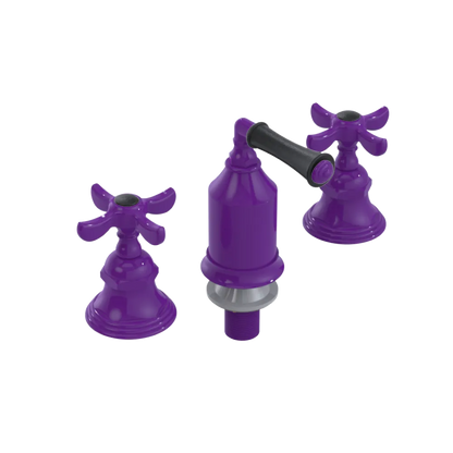 Rubinet Bidet Fitting with Spray, Diverter, and Vacum Breaker (Less Drain) Purple Haze