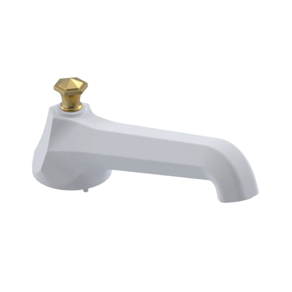 Rubinet Tub Filler Spout Deck Mount Matt White