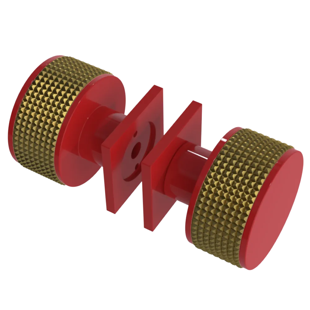Rubinet Shower Door Knob (set) Red