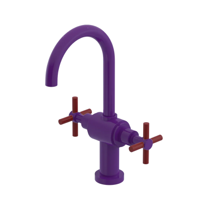 Rubinet Single Hole Dual Handle Lav. Set with LaSalle Spout (less drain) Purple Haze