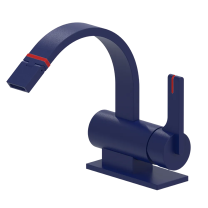 Rubinet Single Control Bidet Fitting (less drain) Midnight Blue