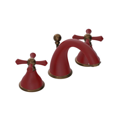 Rubinet Widespread Lav. Set. (less drain) Maroon