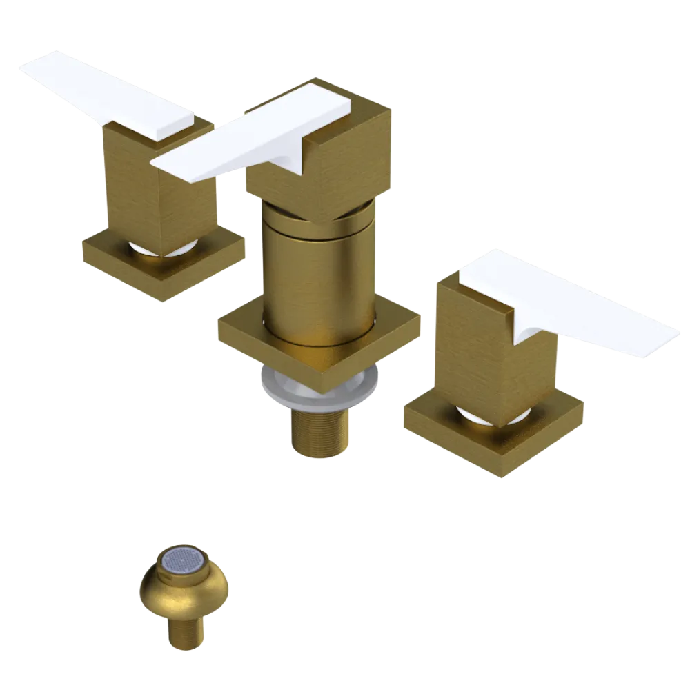 Rubinet Bidet Fitting with Spray, Diverter, and Vacuum Breaker (less drain) Antique Brass Matt