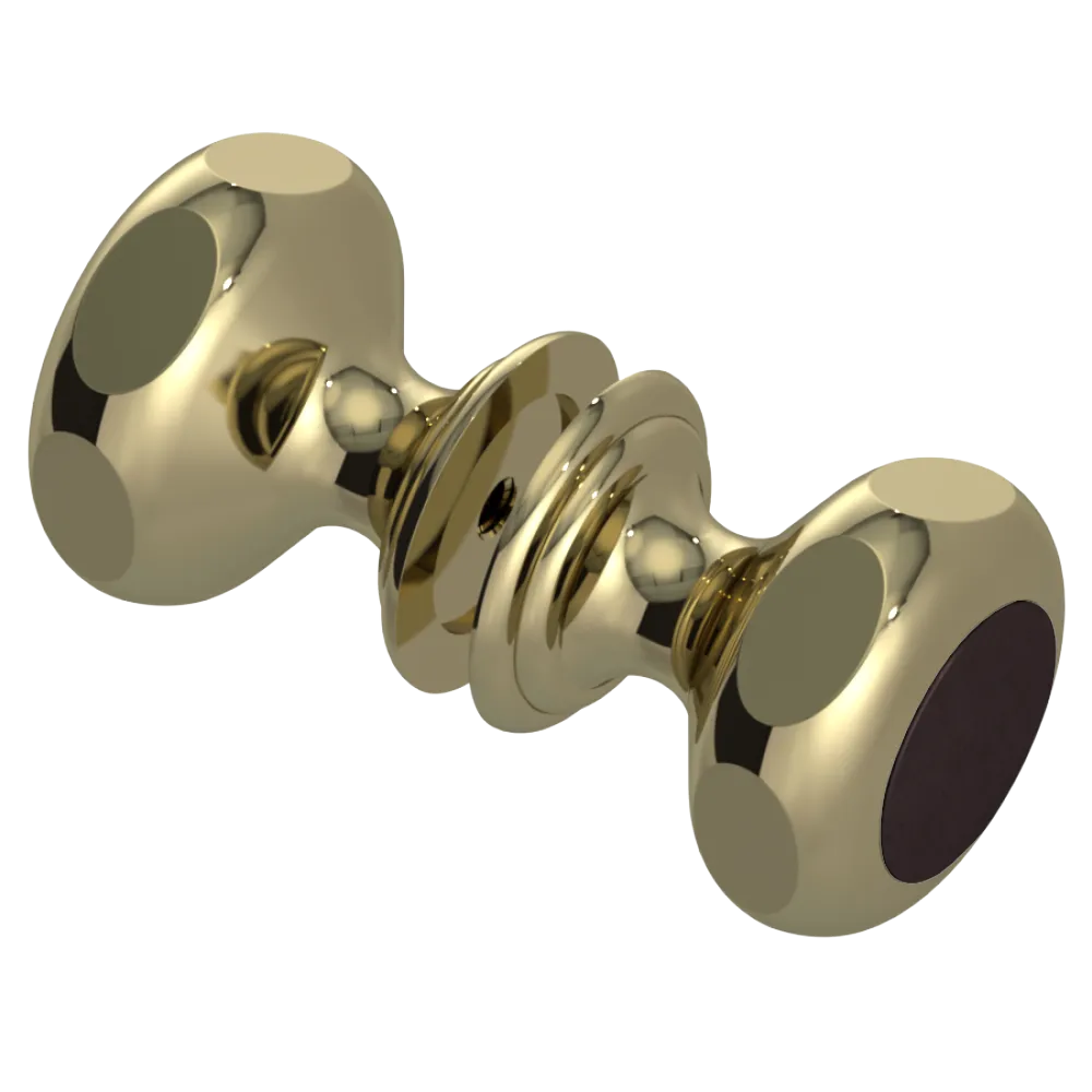 Rubinet Shower Door Knob (set) Natural Brass