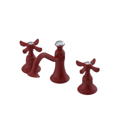 Rubinet Widespread Lav. Set. (less drain) Maroon