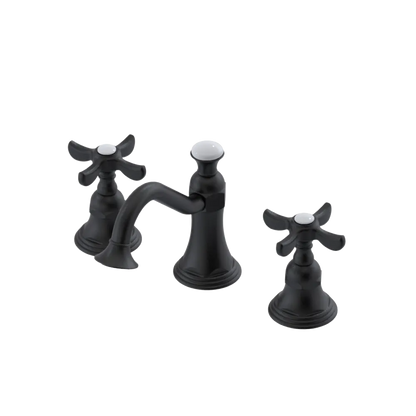 Rubinet Widespread Lav. Set. (less drain) Matt Black