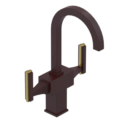 Rubinet Single Hole Dual Handle Lav. Set. (less drain) Bordeaux
