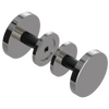 Rubinet Shower Door Knob (set) Polished Nickel