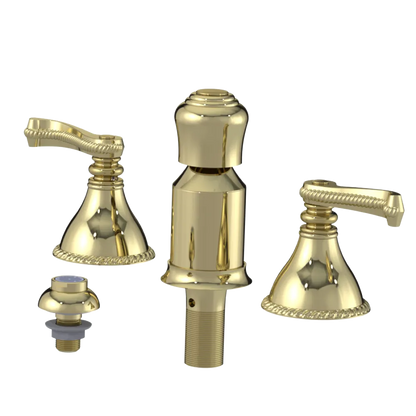 Rubinet Bidet Fitting with Spray, Diverter, and Vacum Breaker (Less Drain) Gold