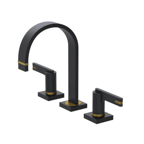 Rubinet Widespread Lav. Set. (less drain) Matt Black