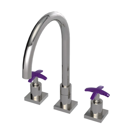 Rubinet Widespread Kitchen Set Polished Nickel