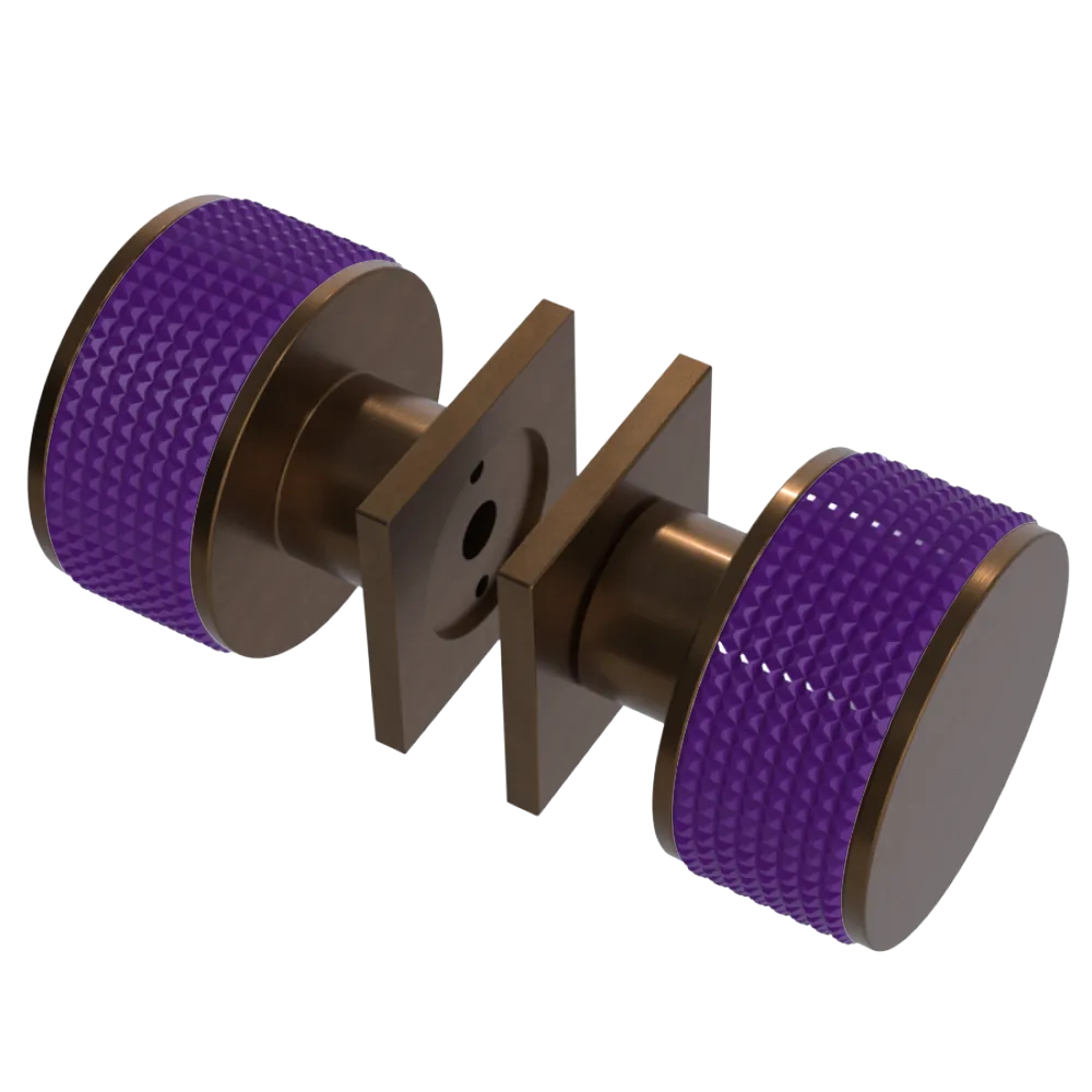 Rubinet Shower Door Knob (set) Tuscan Brass