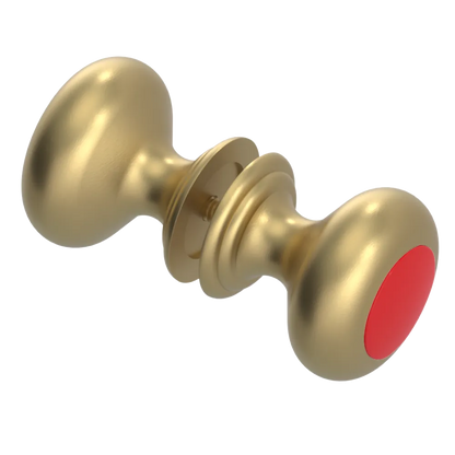 Rubinet Shower Door Knob (set) Satin Brass