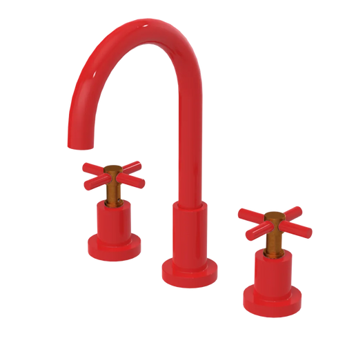 Rubinet Widespread Kitchen Set with LaSalle Spout Red