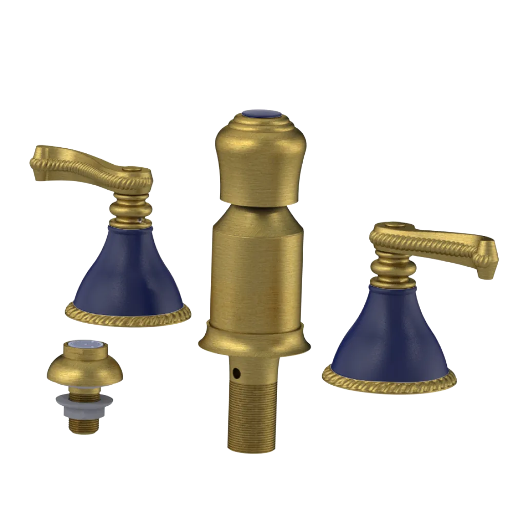 Rubinet Bidet Fitting with Spray, Diverter, and Vacum Breaker (Less Drain) Antique Brass Matt