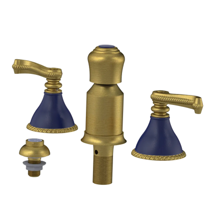 Rubinet Bidet Fitting with Spray, Diverter, and Vacum Breaker (Less Drain) Antique Brass Matt