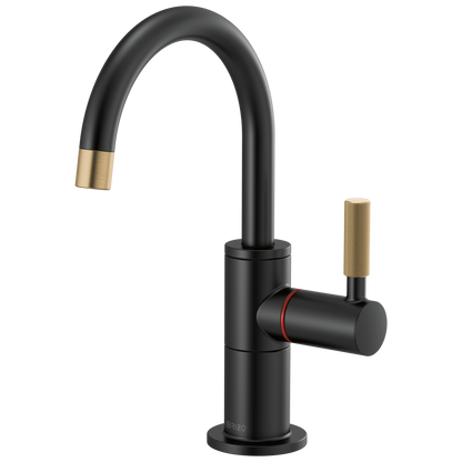 Brizo Instant Hot Faucet With Arc Spout And Knurled Handle