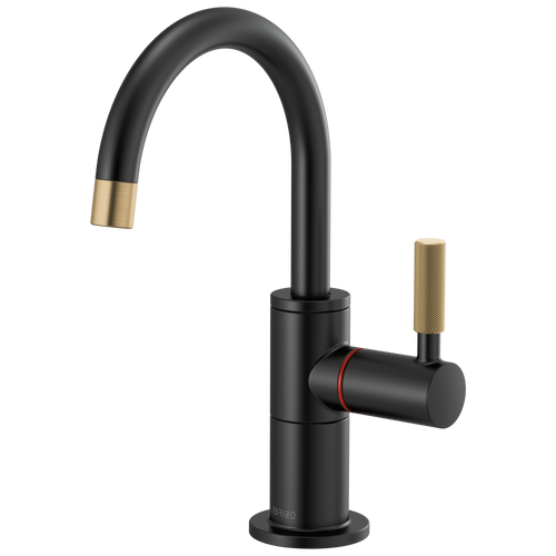 Brizo Instant Hot Faucet With Arc Spout And Knurled Handle