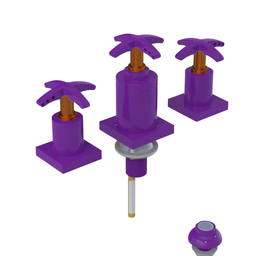 Rubinet Bidet Fitting with Spray, Diverter, and Vacuum Breaker (less drain) Purple Haze