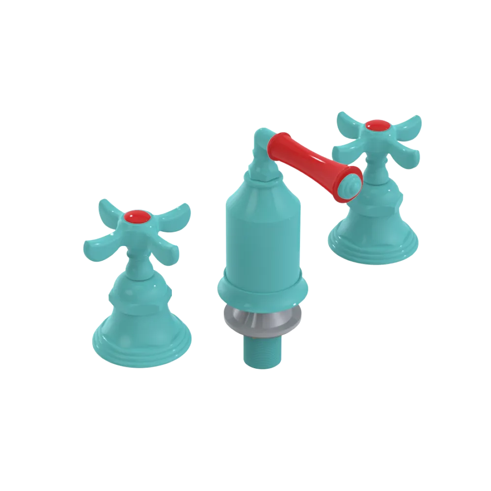 Rubinet Bidet Fitting with Spray, Diverter, and Vacum Breaker (Less Drain) Aqua