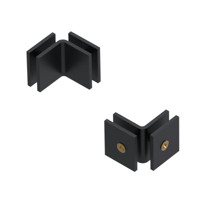 Rubinet 90 Glass to Glass Open Face Matt Black