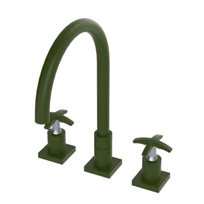 Rubinet Widespread Kitchen Set Green Envy