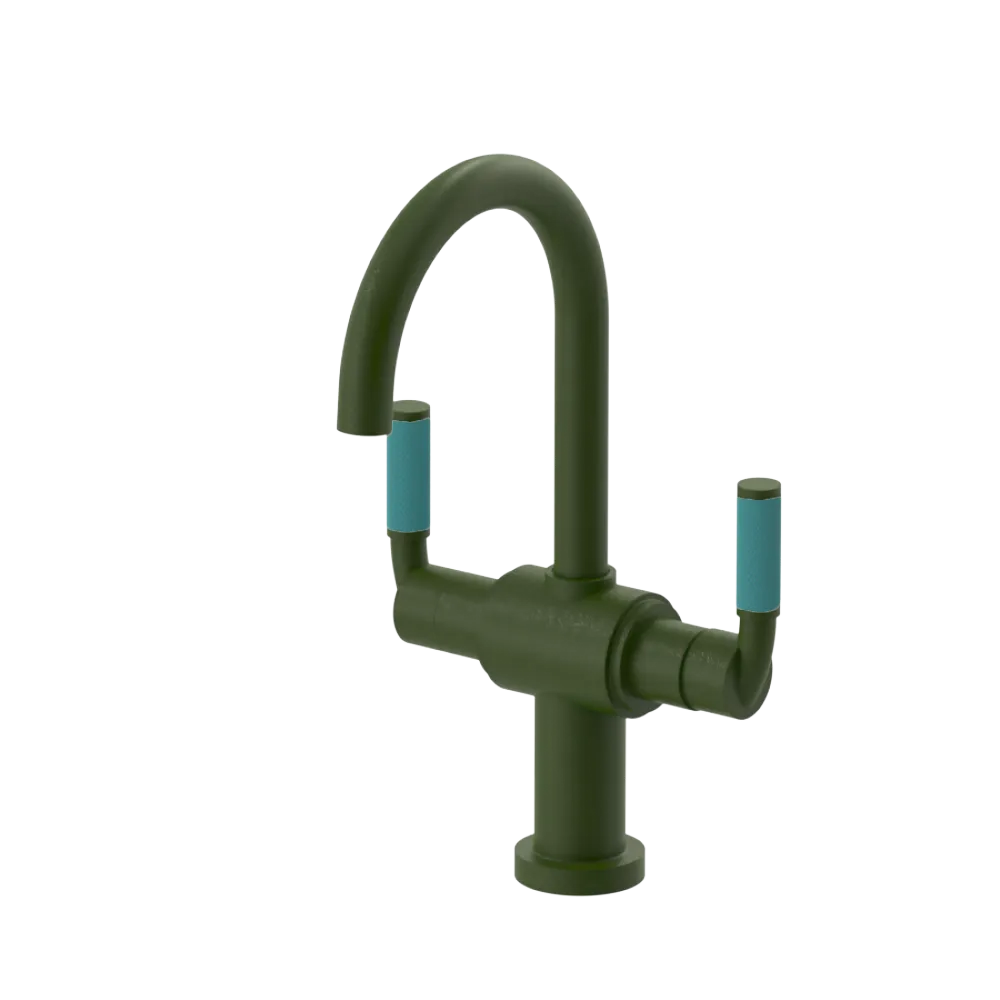 Rubinet Single Hole Dual Handle Lav. Set. (less drain) Green Envy