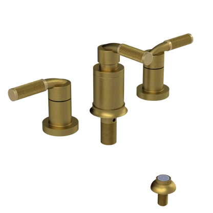Rubinet Bidet Fitting with Spray, Diverter, and Vacum Breaker (Less Drain) Antique Brass Matt
