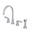 Rubinet Widespread Kitchen Set with Hand Spray Satin Chrome