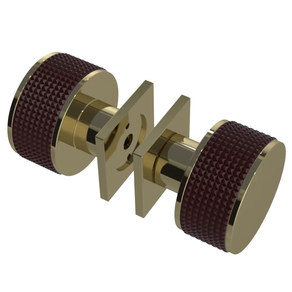 Rubinet Shower Door Knob (set) Natural Brass