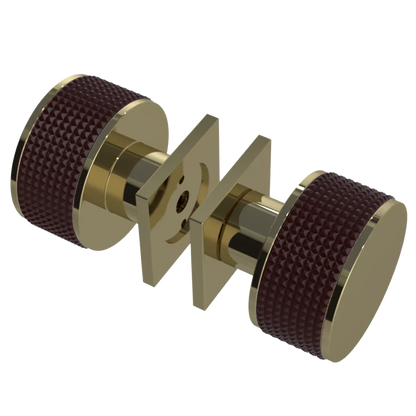 Rubinet Shower Door Knob (set) Natural Brass