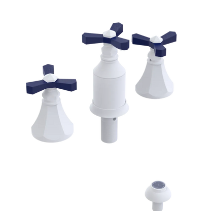 Rubinet Bidet Fitting with Spray, Diverter, and Vacum Breaker (Less Drain) Matt White